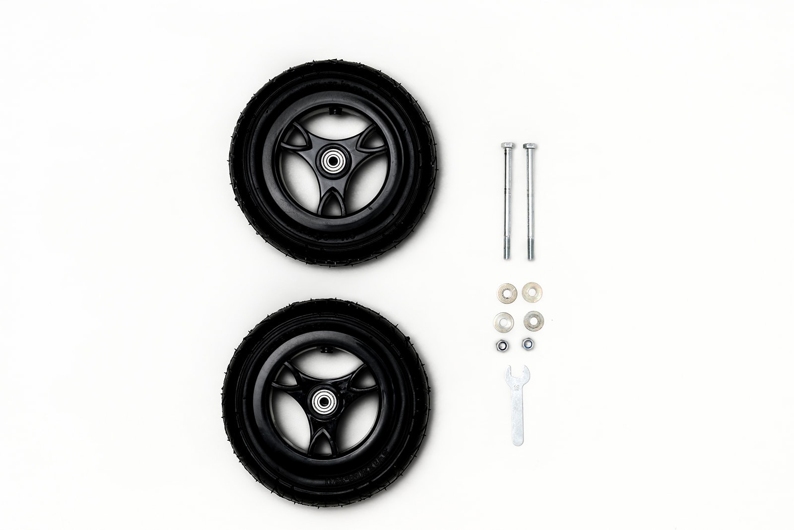 Replacement pair of rubber wheels view 2